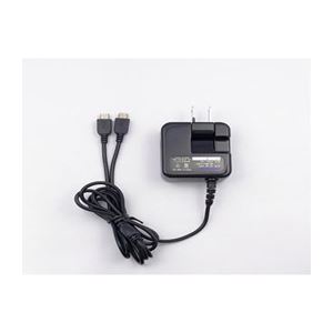 （まとめ）PROTEK スマホ+スマホ 1600mA大出力ACチャージャー PNAC2-MM-BK【×2セット】