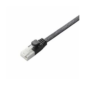 （まとめ）エレコム ツメ折れ防止フラットLANケーブル（Cat6準拠） LD-GFT／BK10【×5セット】