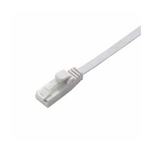 （まとめ）エレコム ツメ折れ防止フラットLANケーブル（Cat6準拠） LD-GFT／WH70【×3セット】