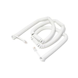 （まとめ）ミヨシ 受話器用カ-ルコ-ド 1m ホワイト TCC-410WH【×10セット】