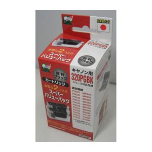 （まとめ）日本ナノディジタル Canon用BCI-320PGBK互換インクカートリッジ（新開発ホルダータイプ） NCI-320PGBK-2P【×10セット】