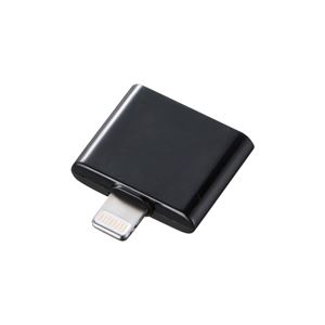 （まとめ）サンワサプライ ライトニング-microUSBアダプタ黒 AD-USBLT20BK【×2セット】