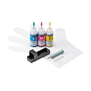 （まとめ）サンワサプライ 詰め替えインクBCI-351C・M・Y用 INK-C351S30S【×2セット】