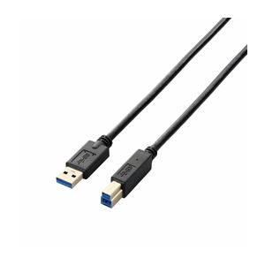 （まとめ）エレコム USB3.0ケーブル（A-B） USB3-AB10BK【×3セット】