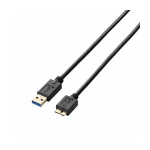 （まとめ）エレコム USB3.0ケーブル（A-microB） USB3-AMB05BK【×3セット】