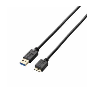 （まとめ）エレコム USB3.0ケーブル（A-microB） USB3-AMB20BK【×3セット】
