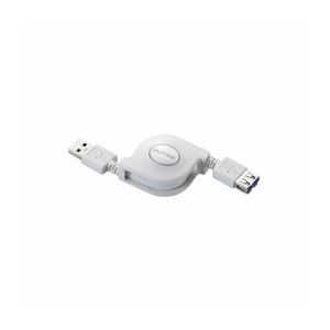 （まとめ）エレコム 巻き取りUSB3.0延長ケーブル（A-A） USB3-RLEA07WH【×3セット】