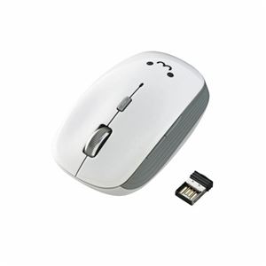 （まとめ）エレコム 5ボタンワイヤレスBlueLEDマウス M-BL21DBWH【×2セット】