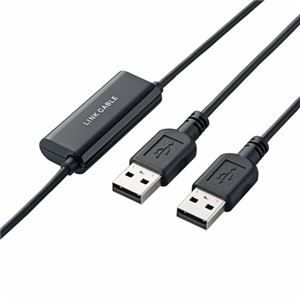 （まとめ）エレコム リンクケーブル UC-TV3BK【×2セット】