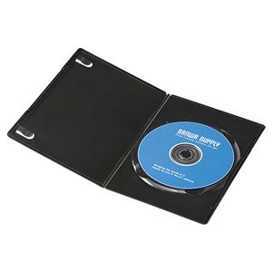 （まとめ）サンワサプライ スリムDVDトールケース（1枚収納） DVD-TU1-10BK【×5セット】