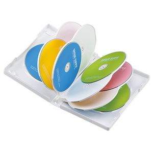 （まとめ）サンワサプライ DVDトールケース（10枚収納） DVD-TW10-01W【×5セット】
