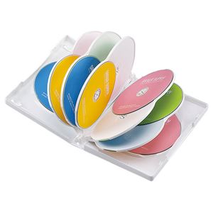 （まとめ）サンワサプライ DVDトールケース（12枚収納） DVD-TW12-03W【×2セット】