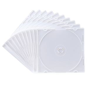 （まとめ）サンワサプライ DVD・CDケース（マットホワイト） FCD-PU10MW【×10セット】