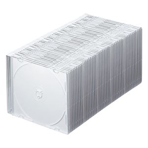 （まとめ）サンワサプライ DVD・CDケース（マットホワイト） FCD-PU50MW【×2セット】