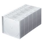 （まとめ）サンワサプライ DVD・CDケース（マットホワイト） FCD-PU50MW【×2セット】