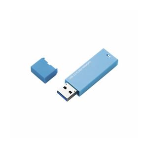 （まとめ）エレコム シンプルUSB3.0メモリ MF-MSU3A04GBU【×3セット】