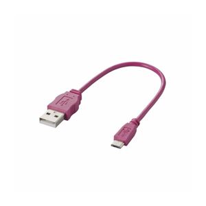 （まとめ）エレコム Micro-USB（A-MicroB）ケーブル MPA-AMBCL02PN【×5セット】