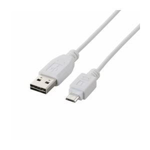 （まとめ）エレコム 両面挿しMicro-USB（A-MicroB）ケーブル MPA-DAMB10WH【×5セット】