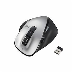 （まとめ）エレコム 5ボタンワイヤレスBlueLEDマウス EX-G M-XG2DBSV【×2セット】