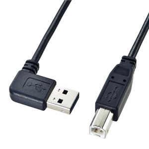 （まとめ）サンワサプライ 両面挿せるL型USBケーブル（A-B標準） KU-RL15【×5セット】