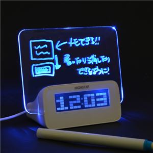 （まとめ）サンコー アイデアボード目覚まし時計 ALMCLK92【×2セット】