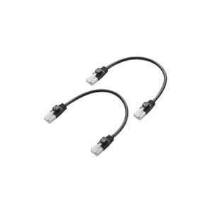 （まとめ）エレコム ツメ折れ防止短尺LANケーブル（Cat6準拠） LD-GPYTB／BK015W【×5セット】
