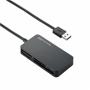 （まとめ）エレコム USB3.0対応メモリリーダライタ MR3-A006BK【×2セット】