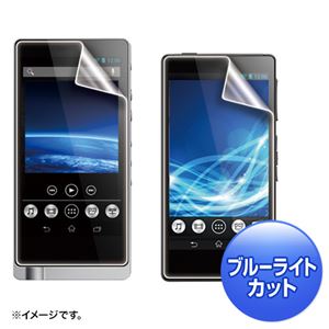 （まとめ）サンワサプライ SONYWALKMANZX1／F880シリーズ用ブルーライトカット液晶保護指紋防止光沢フィルム PDA-FZXF1KBC【×5セット】