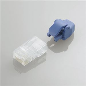 （まとめ）エレコム 保護カバー付きツメの折れないLANコネクタ（Cat5e） LD-RJ45TY10／TP【×3セット】