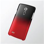 （まとめ）エレコム au LGL22用シェルカバー（ブラック×レッド） PA-LGL22PVWBRD【×3セット】