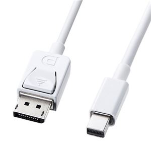 （まとめ）サンワサプライ ミニ-DisplayPort変換ケーブル1m KC-DPM1W【×2セット】
