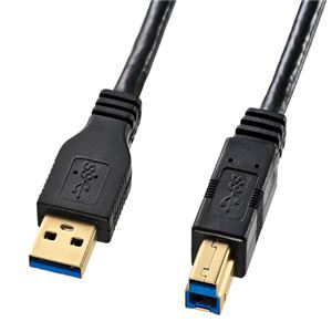 （まとめ）サンワサプライ USB3.0ケーブル2m黒 KU30-20BK【×3セット】