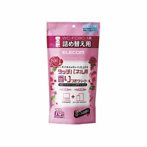 （まとめ）エレコム タッチパネル用香りつきクリーナー WC-FC70SP-1【×10セット】