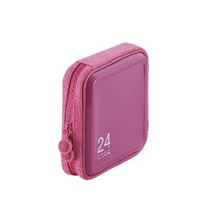 （まとめ）エレコム CD／DVDファスナーケース CCD-H24PN【×5セット】