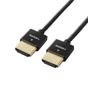 （まとめ）エレコム イーサネット対応スーパースリムHDMIケーブル（A-A） DH-HD14SS07BK【×3セット】