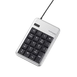 （まとめ）エレコム 2ポートUSB2.0HUB付USBテンキーボード TK-TCM012SV【×3セット】