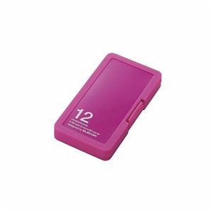 （まとめ）エレコム SD／microSDカードケース（プラスチックタイプ） CMC-SDCPP12PN【×5セット】
