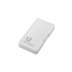 （まとめ）エレコム SD／microSDカードケース（プラスチックタイプ） CMC-SDCPP12WH【×5セット】