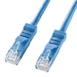 （まとめ）サンワサプライ L型カテゴリ5eより線LANケーブル KB-T5YL-03LB【×5セット】