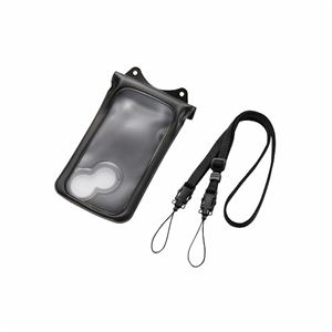 （まとめ）エレコム iPhone用防水・防塵ケース（ブラック） P-01IPWPSBK【×2セット】
