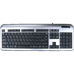 （まとめ）アオテック フルサイズ109キー日本語キーボード シルバー AOK-109UPS【×3セット】