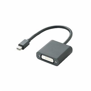 （まとめ）エレコム Mini DisplayPort-DVI変換アダプタ AD-MDPDVIBK【×2セット】