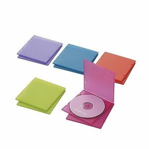 （まとめ）エレコム Blu-ray／DVD／CDケース（スリム／PP／1枚収納） CCD-JPCS10ASO【×5セット】