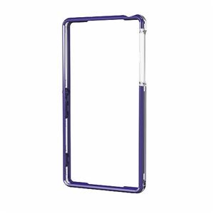 （まとめ）エレコム docomo SO-03F用ハイブリッドバンパー（パープル） PD-SO03FHVBPU【×2セット】