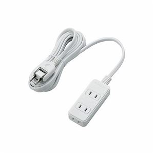 （まとめ）エレコム ほこりシャッター付き電源タップ T-ST02-22330WH【×5セット】