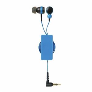 （まとめ）エレコム コード巻取リール付きスマートフォン用ステレオヘッドホンマイク EHP-CS3540RBU【×3セット】