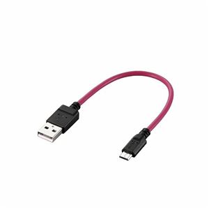 （まとめ）エレコム 2A対応microUSBケーブル（スリムタイプ） MPA-AMBCL2U02PN【×5セット】