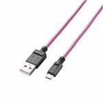 （まとめ）エレコム 2A対応microUSBケーブル（スリムタイプ） MPA-AMBCL2U12PN【×3セット】