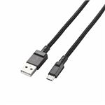 （まとめ）エレコム 2A対応高耐久microUSBケーブル MPA-AMBS2U12BK【×3セット】