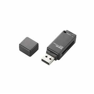 （まとめ）エレコム スティックタイプメモリリーダライタ MR-K011BK【×5セット】